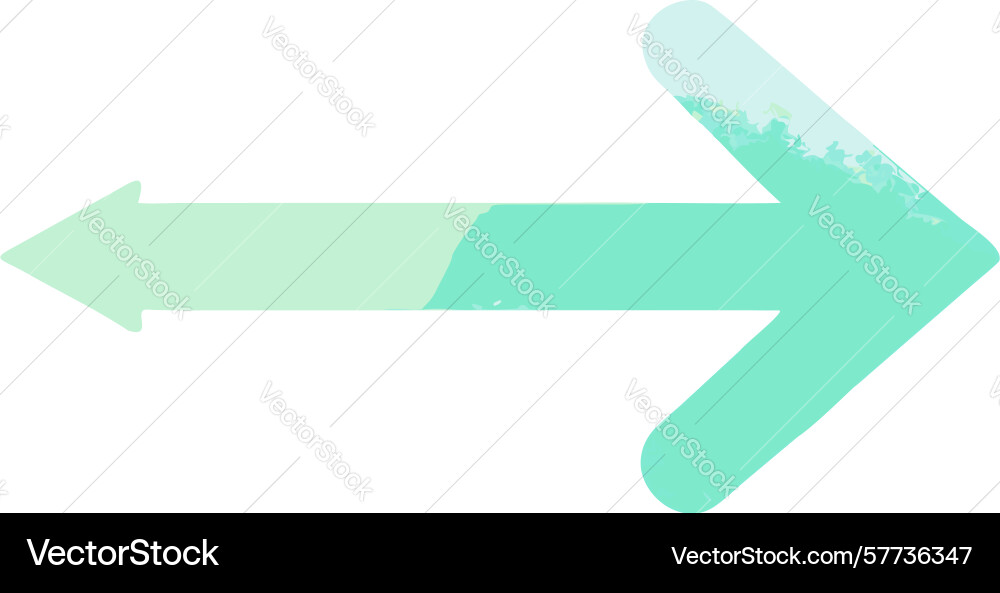 Smooth gradient arrow pointing right symbolizing vector image
