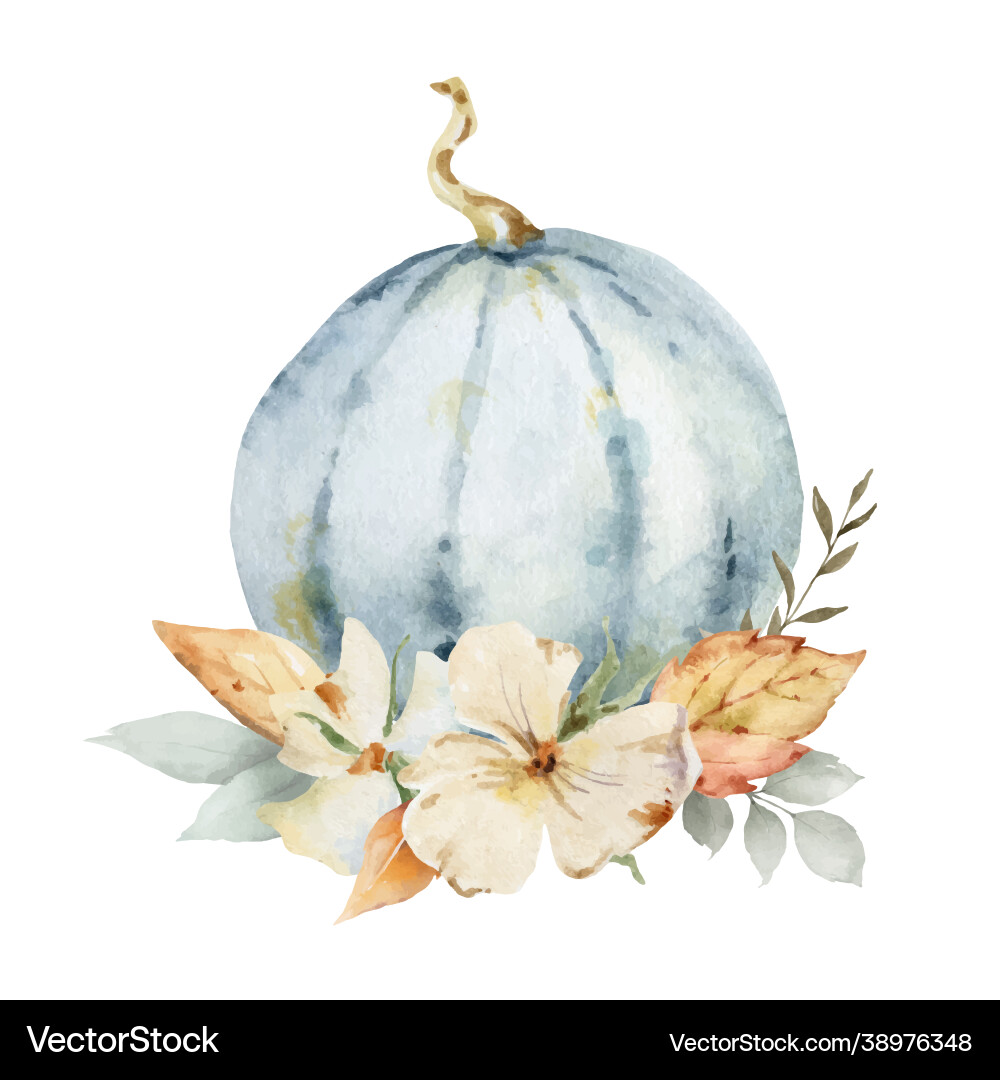 A watercolor postcard for thanksgiving A watercolor postcard for thanksgiving vector image