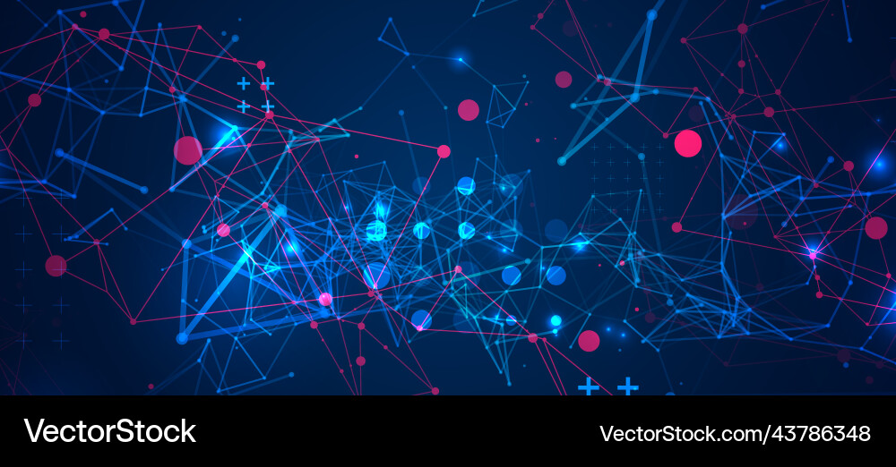 Abstract polygonal background with connecting Vector Image