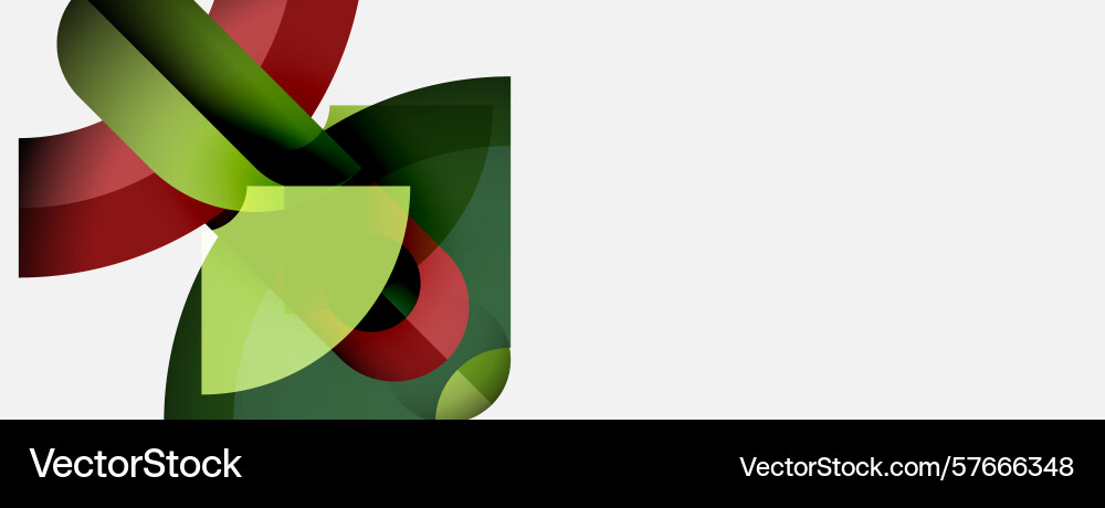 Abstract shapes overlap creating vibrant green Abstract shapes overlap creating vibrant green Vector Image