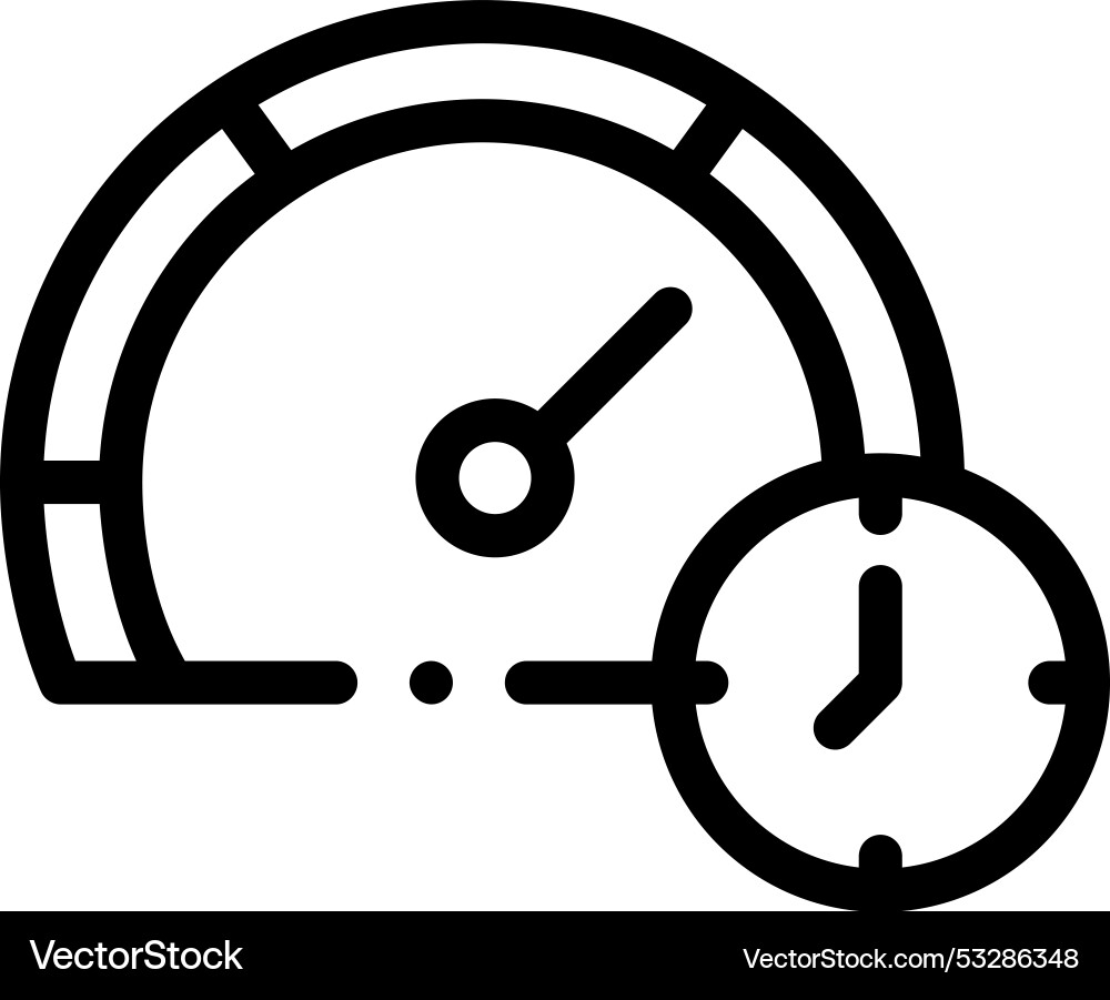 Efficiency icon thin linear style design isolated Vector Image