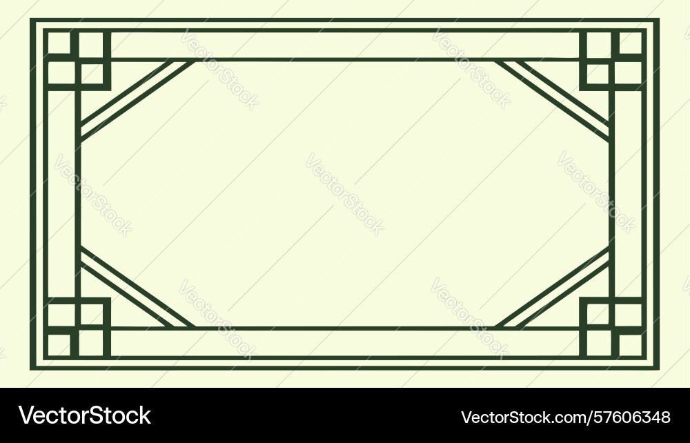 Minimalist elegant border frame abstract design vector image