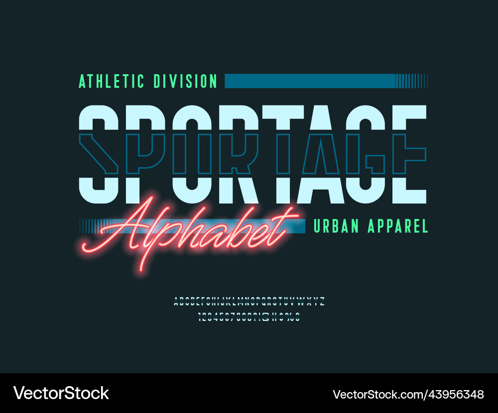 Sport font Sport font vector image