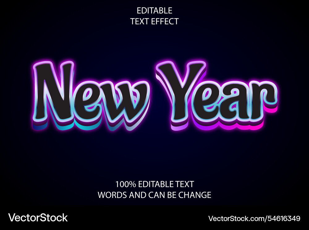 Editable text effect 3d emboss modern style Editable text effect 3d emboss modern style Vector Image