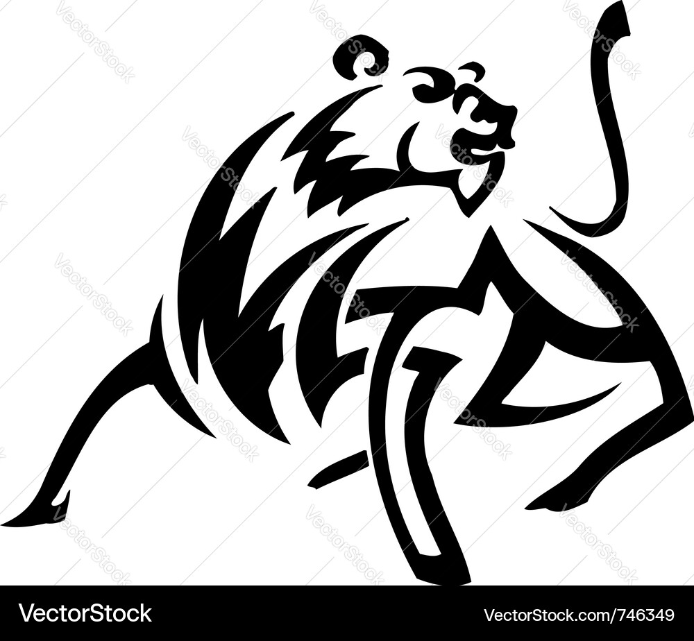 Lion in tribal style Vector Image