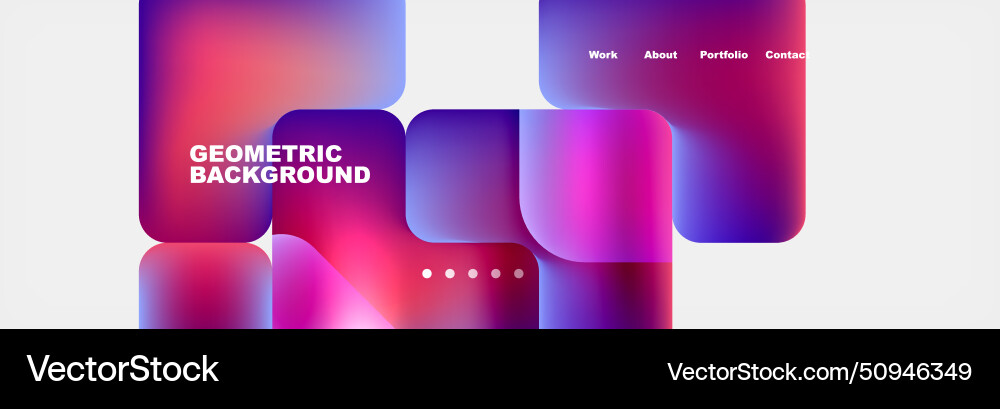 Square internet web page design template Vector Image