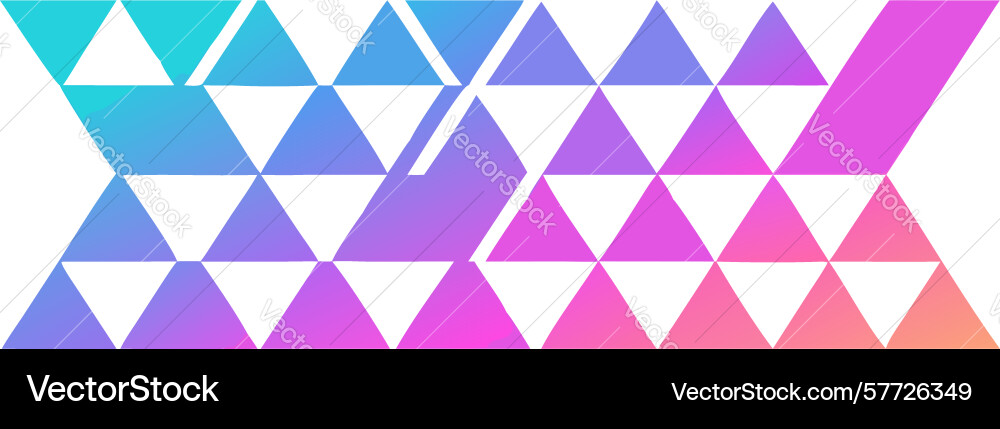Vibrant geometric triangle pattern with gradient vector image