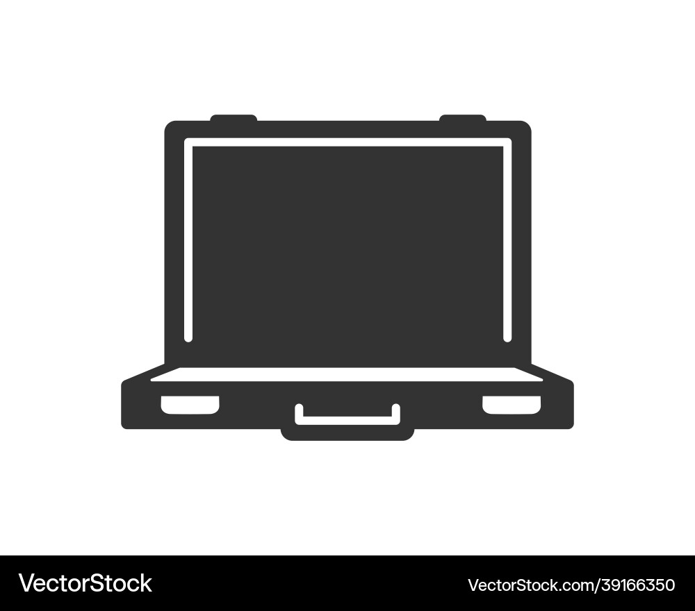 Briefcase silhouette in simple style Vector Image