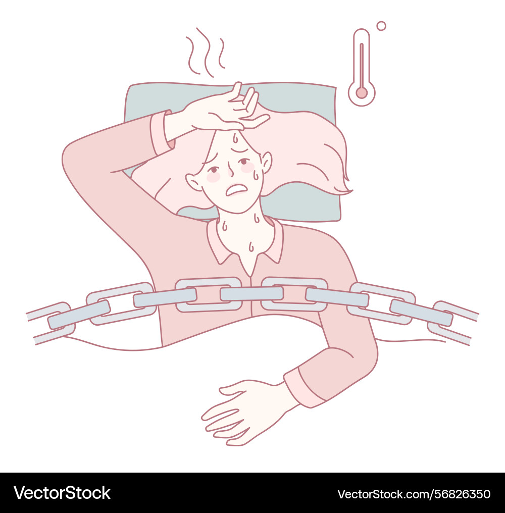 Experiencing discomfort and isolation while lying Experiencing discomfort and isolation while lying Vector Image