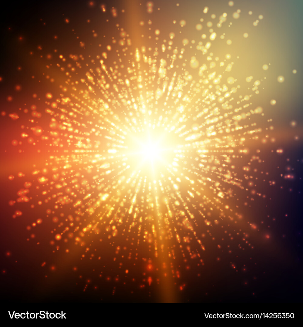 Glow Particle Explosion Background vector image