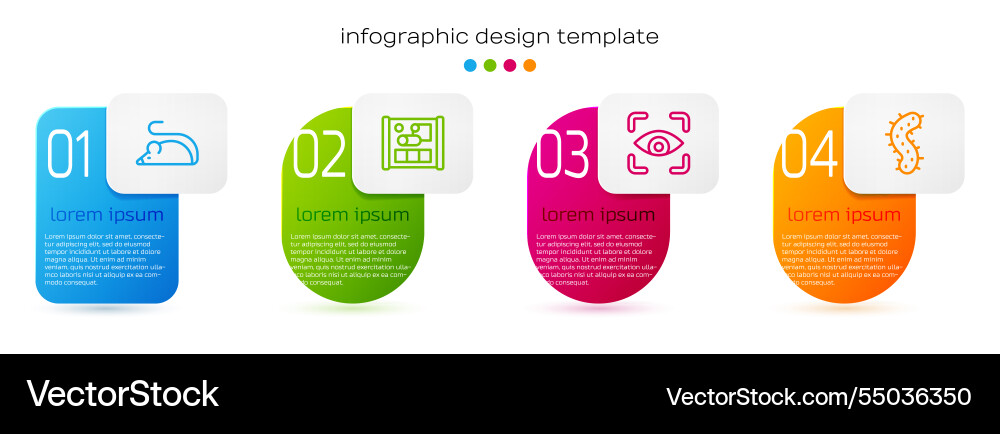 Set line experimental mouse graphing paper vector image