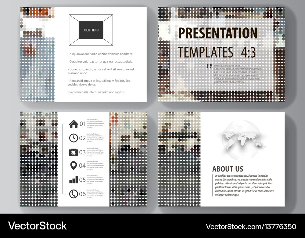 Set of business templates for presentation slides Set of business templates for presentation slides vector image