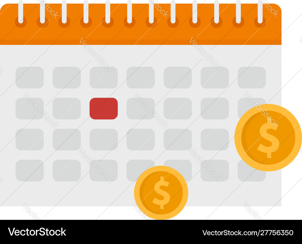 Steuerkalender Ikone flach Stil Steuerkalender Ikone flach Stil vektorbild
