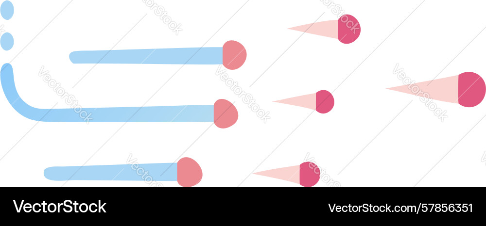 Abstract air stream with projectiles icon design vector image