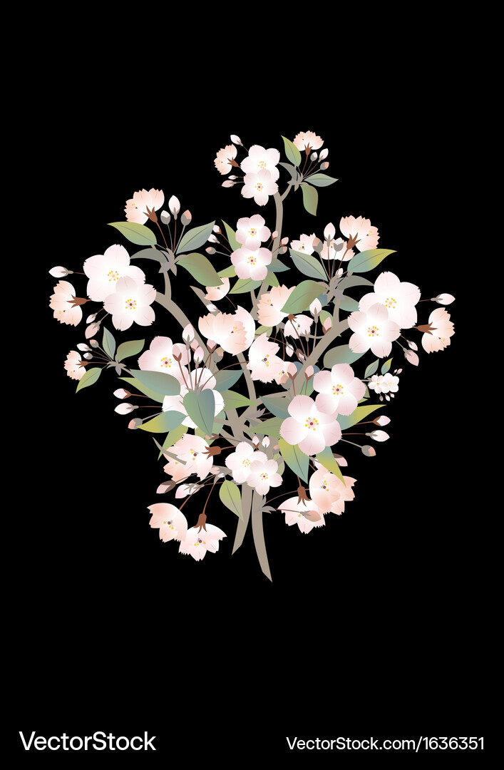 Abstract apple tree branch Vector Image