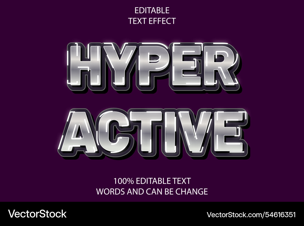 Editable text effect 3d emboss modern style Editable text effect 3d emboss modern style vector image