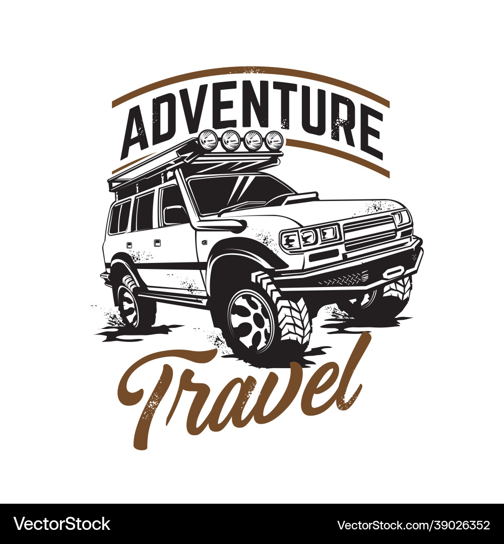 Adventure Car Logo - Offroad Vector Image