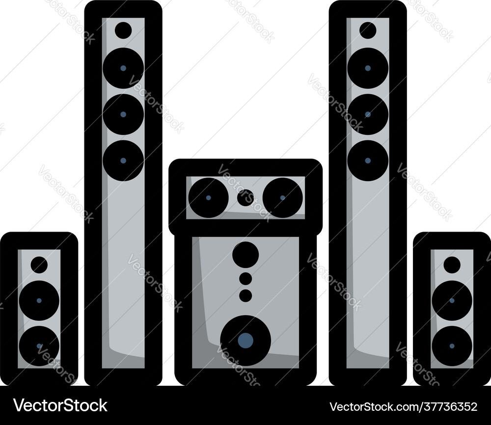 Audio system speakers icon Royalty Free Vector Image