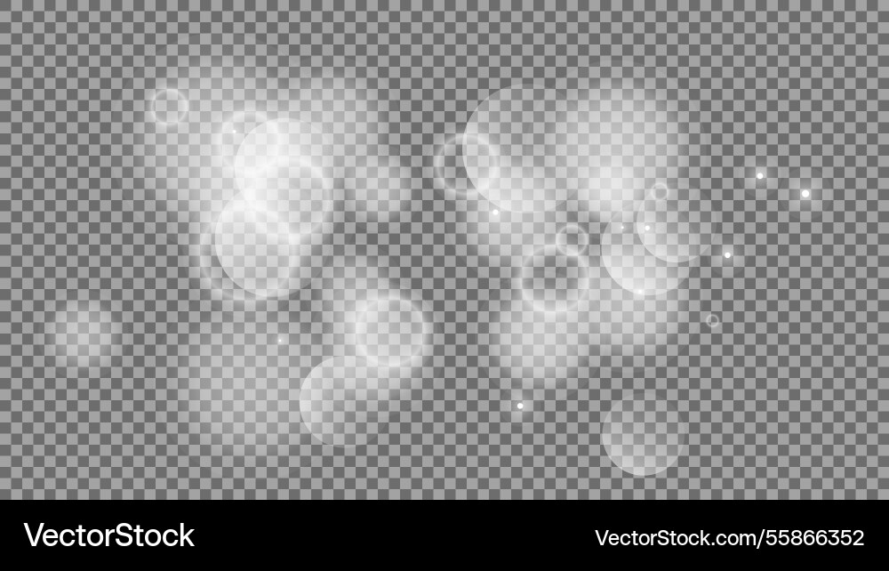Bokeh circles on transparent background Bokeh circles on transparent background vector image