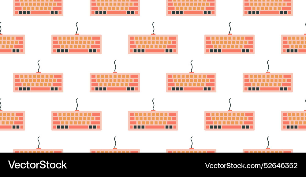 Computer wired keyboard pattern seamless print Computer wired keyboard pattern seamless print vector image