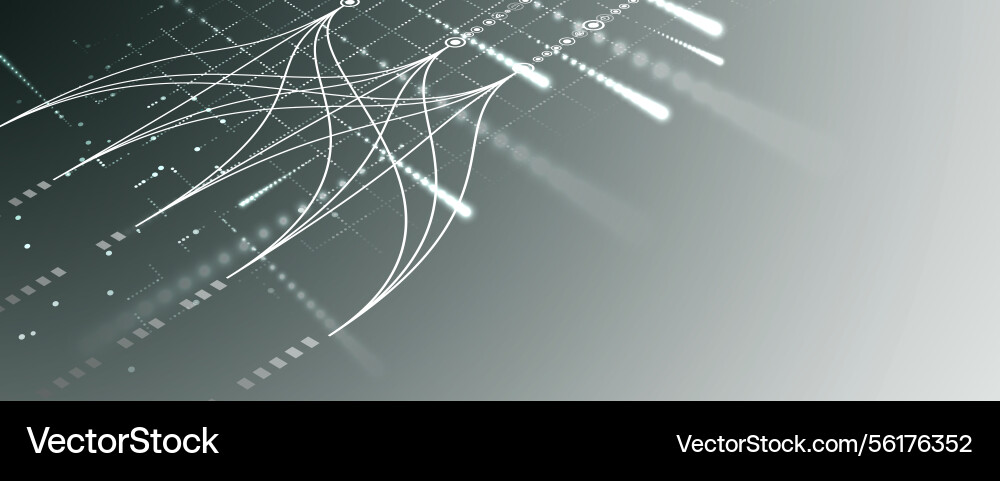 Data technology and machine learning neural flow Data technology and machine learning neural flow vector image