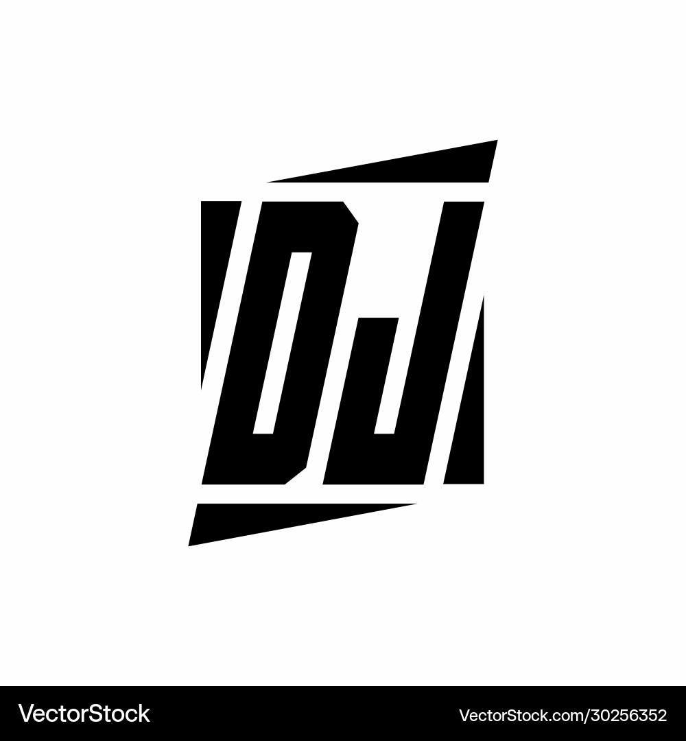 Dj Logo Monogramm mit modernem Design Dj Logo Monogramm mit modernem Design vektorbild
