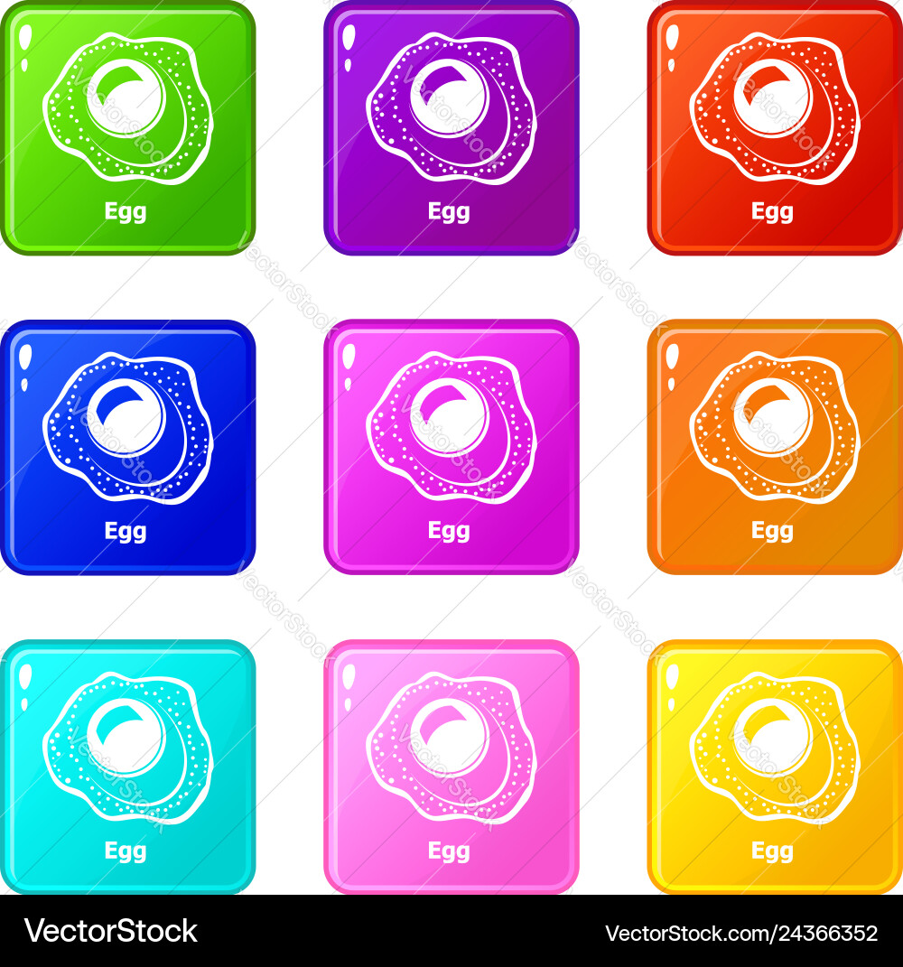 Eier-Symbole setzen 9 Farbsammlung Eier-Symbole setzen 9 Farbsammlung vektorbild