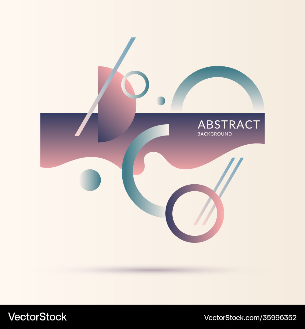 Elegant composition with dynamic and geometric vector image