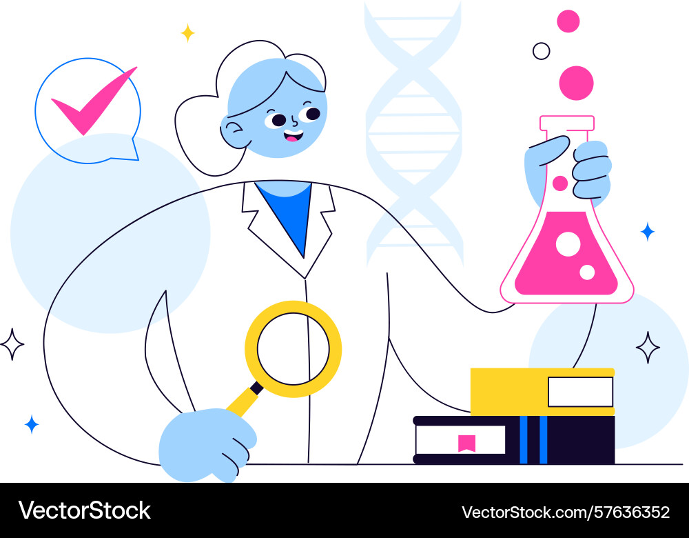 Experiment featuring a laboratory conducting Vector Image