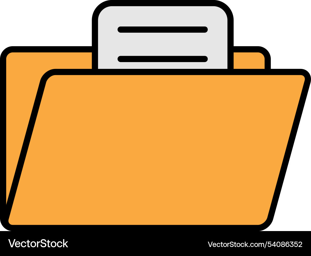 Files line filled icon design vector image