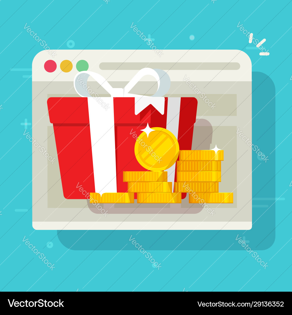 Geldpreis online oder digital Bargeld Geschenkbox aus Geldpreis online oder digital Bargeld Geschenkbox aus vektorbild