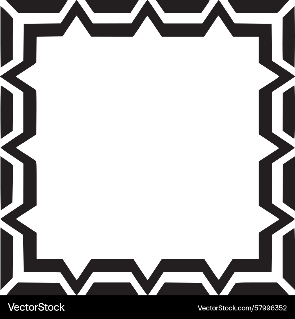 Geometric Frame Icon - Square Pattern Vector Image