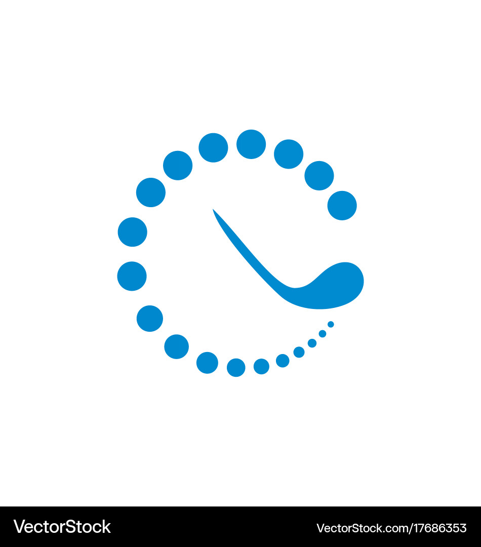 Abstract Golf Power Logo Vector Image