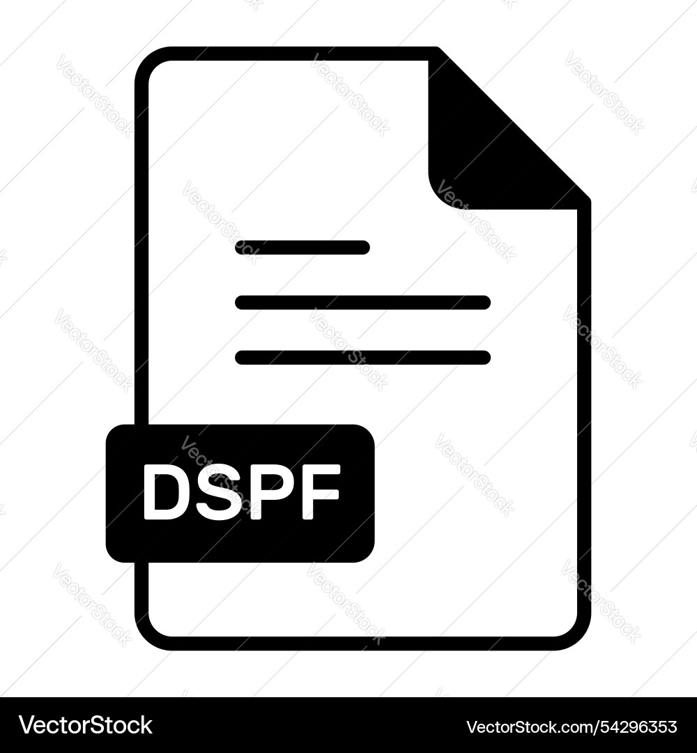 An amazing icon of dspf file editable design Vector Image