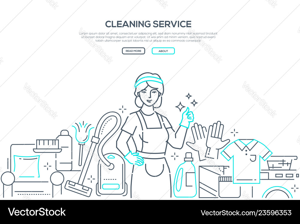 Cleaning service - modern line design style web Cleaning service - modern line design style web vector image