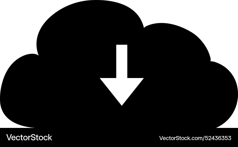 Cloud storage icon symbol image of the database Vector Image