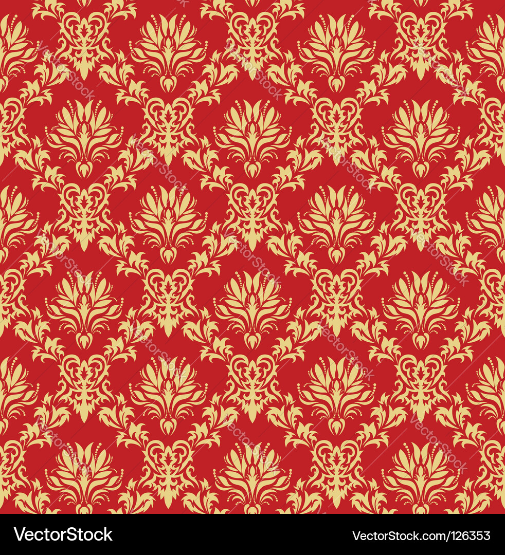 Damask pattern vector image