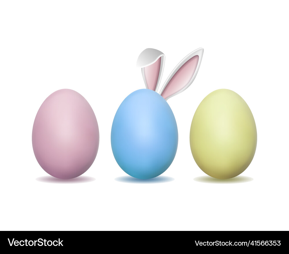 Easter card with pale pastel eggs and bunny Easter card with pale pastel eggs and bunny vector image