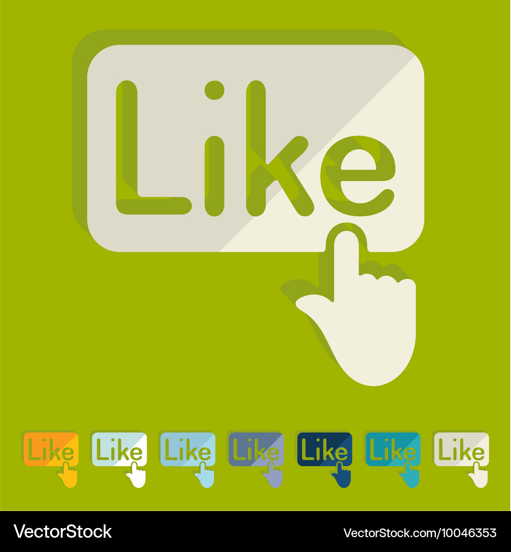 Flat design click like Vector Image