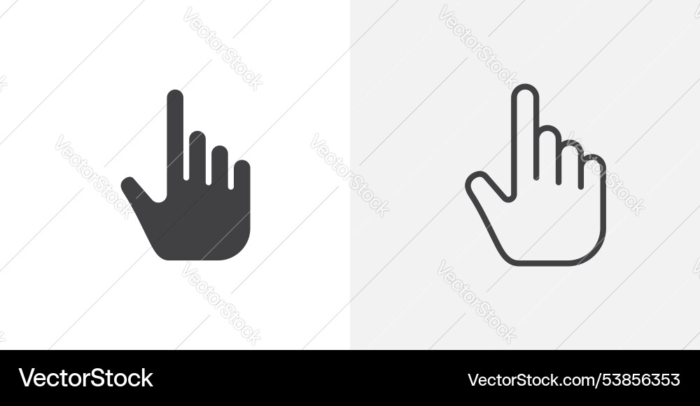 Hand pointer icon set vector image