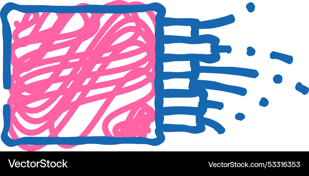 Optic cable icon doodle Royalty Free Vector Image