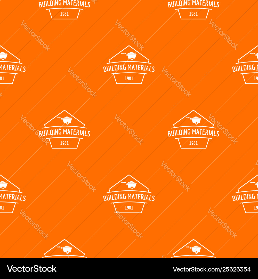 Building materials pattern orange Vector Image