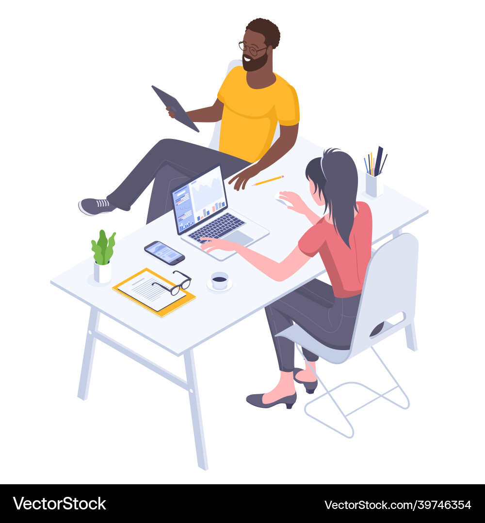 Diversity and workflow management vector image