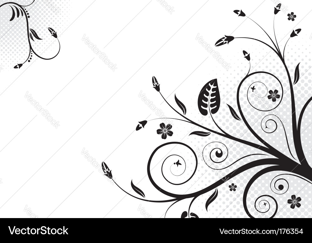 Floral Scroll Pattern vector image
