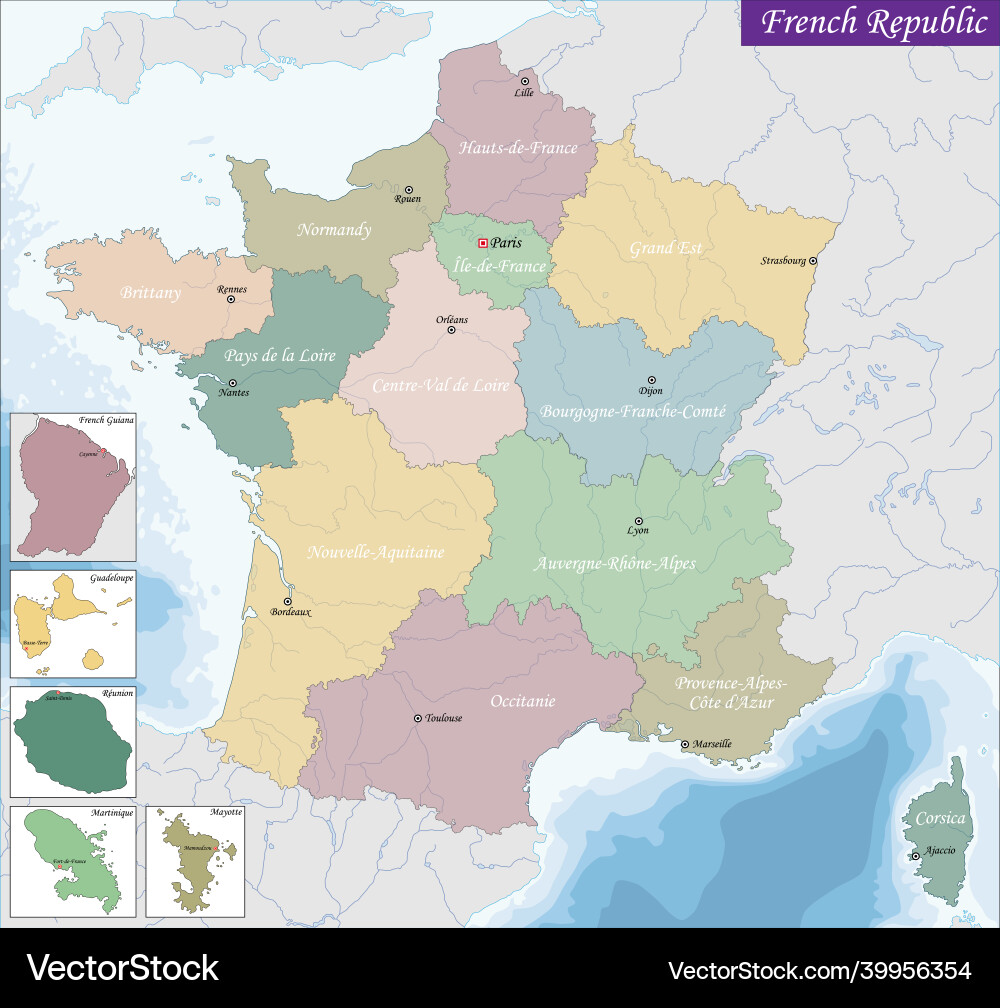 France is a country with territory in western France is a country with territory in western vector image