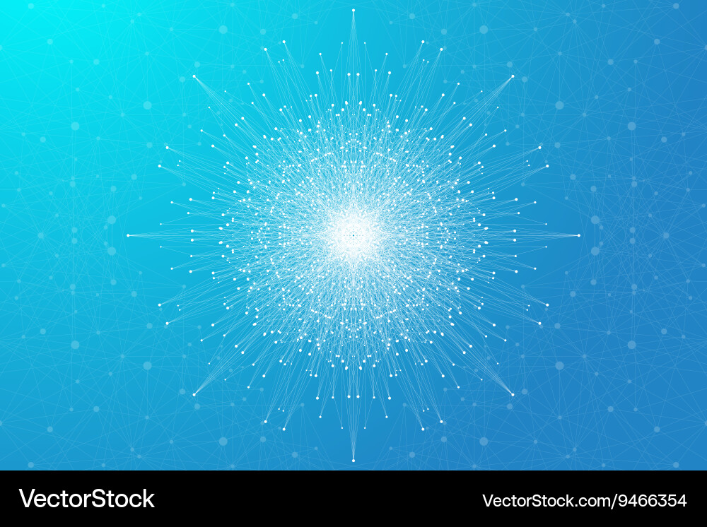 Geometric abstract background with connected line vector image