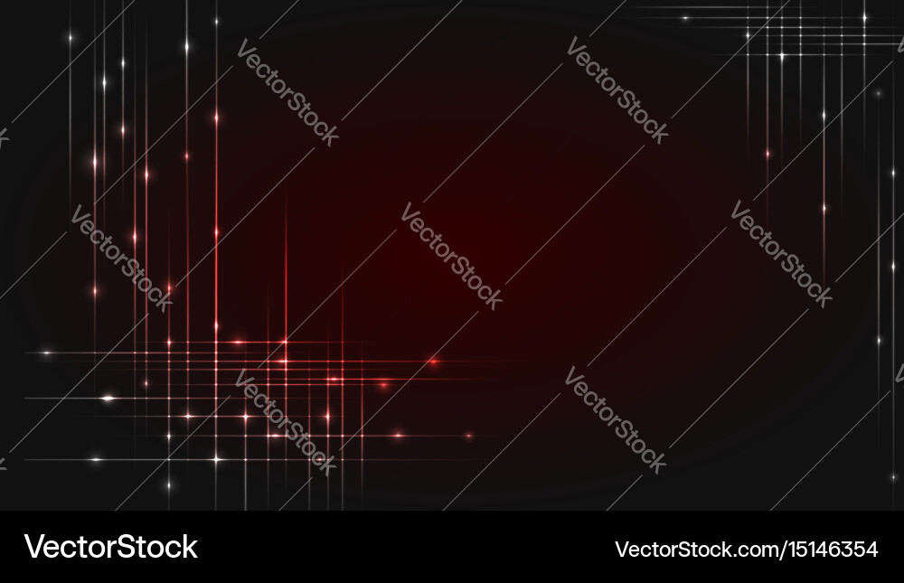 Hi-tech background with glowing string luminous vector image