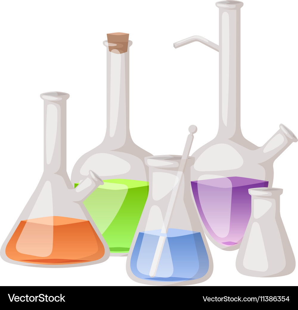 Lab flask set Vector Image