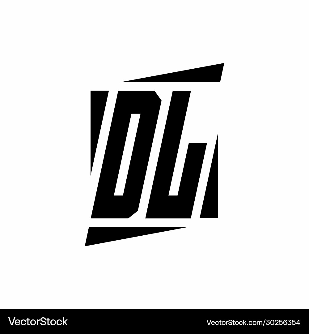 Modern Monogram Logo Concept - DL Vector Image