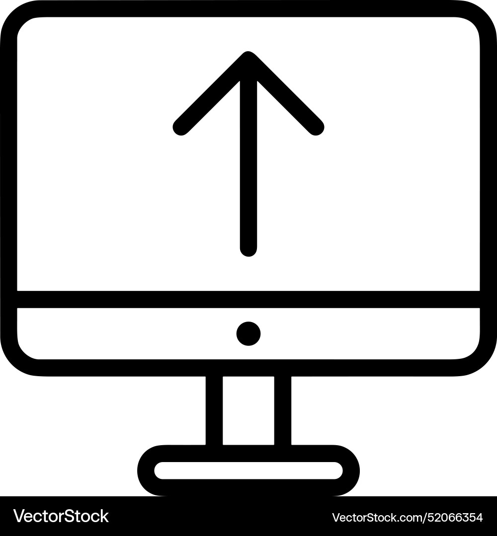 Upload outline icon symbol image Upload outline icon symbol image Vector Image